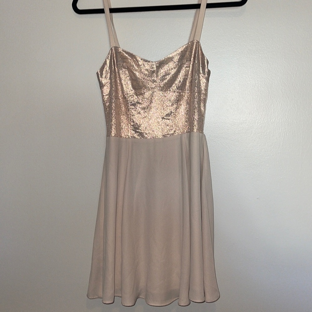 Light Pink/Tan and Shimmer Express Dress